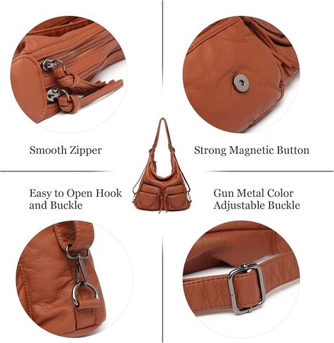 حقائب يد هوبو نسائية من جلد البولي يوريثان الناعم المغسول in Kuwait