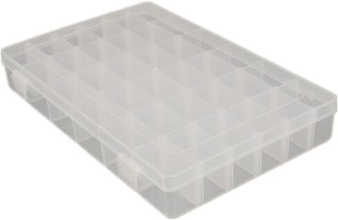 حاوية تخزين لتنظيم المجوهرات البلاستيكية الشفافة من سبيددا مع فواصل قابلة للتعديل 36 شبكة in Kuwait