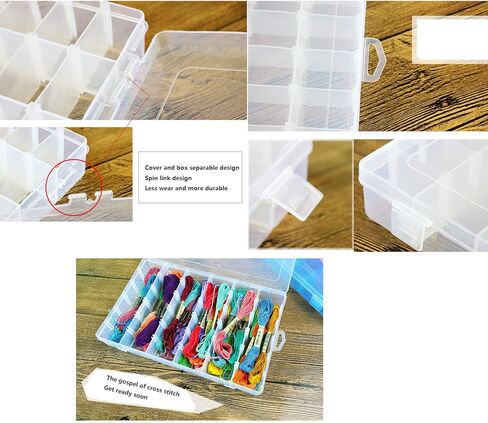 حاوية تخزين لتنظيم المجوهرات البلاستيكية الشفافة من سبيددا مع فواصل قابلة للتعديل 36 شبكة in Kuwait