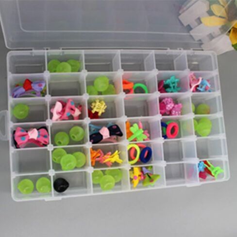 حاوية تخزين لتنظيم المجوهرات البلاستيكية الشفافة من سبيددا مع فواصل قابلة للتعديل 36 شبكة in Kuwait