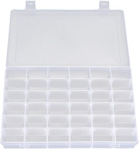 حاوية تخزين لتنظيم المجوهرات البلاستيكية الشفافة من سبيددا مع فواصل قابلة للتعديل 36 شبكة in Kuwait