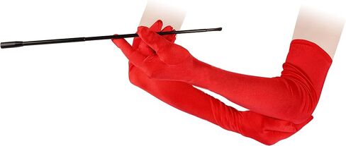 Cizoe Cruella Deville Costume Women Accessories,Halloween Red Gloves Costume,Necklace,Bracelet for 1920s Accessories(A-Gloves set) in Saudi Arabia