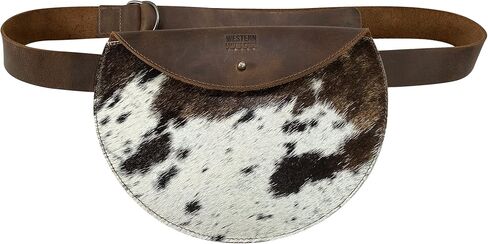 Western Leather Works, Fanny Pack Handmade from Full Grain Leather - Adjustable Strap - Carry, Organize and Store Money, Phone, Great for Travel and Festivals - Furry in Kuwait
