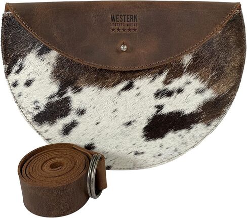 Western Leather Works, Fanny Pack Handmade from Full Grain Leather - Adjustable Strap - Carry, Organize and Store Money, Phone, Great for Travel and Festivals - Furry in Kuwait