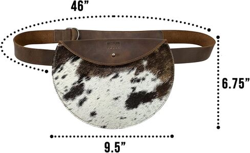 Western Leather Works, Fanny Pack Handmade from Full Grain Leather - Adjustable Strap - Carry, Organize and Store Money, Phone, Great for Travel and Festivals - Furry in Kuwait