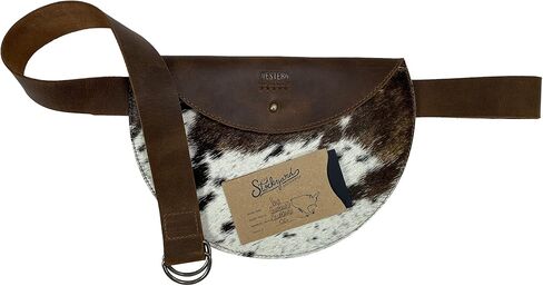 Western Leather Works, Fanny Pack Handmade from Full Grain Leather - Adjustable Strap - Carry, Organize and Store Money, Phone, Great for Travel and Festivals - Furry in Kuwait