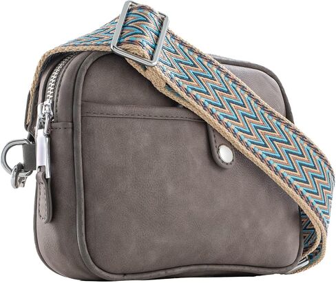 حقائب كروس فاني باك من بلوسوم للنساء، محفظة كروس مع حزام جيتار، حقائب كروس فاني للنساء، محفظة حزام جيتار كروس، حقيبة فاني جلدية للنساء، (رمادي)... in Kuwait