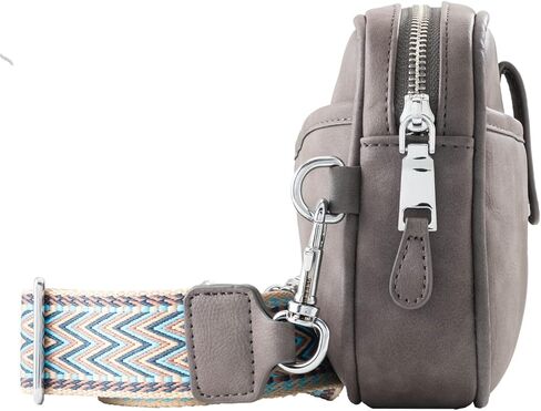 حقائب كروس فاني باك من بلوسوم للنساء، محفظة كروس مع حزام جيتار، حقائب كروس فاني للنساء، محفظة حزام جيتار كروس، حقيبة فاني جلدية للنساء، (رمادي)... in Kuwait