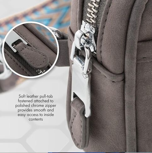 حقائب كروس فاني باك من بلوسوم للنساء، محفظة كروس مع حزام جيتار، حقائب كروس فاني للنساء، محفظة حزام جيتار كروس، حقيبة فاني جلدية للنساء، (رمادي)... in Kuwait