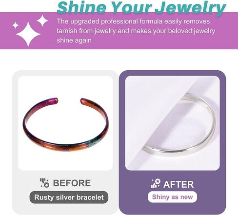 CATIFLIN 3 Pack Silver Polishing Cloth - Large 10" x 12" Purple Jewelry Cleaner for Gold, Sterling Silver, Platinum & Brass - Double Sided Tarnish Remover Wipes for Rings, Watches & Coins (Purple) in Kuwait