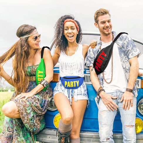 20 Pcs 80s Neon Party Fanny Pack Bulk Party Waist Bags Adjustable Crossbody Style Fanny Packs for Women Neon Accessories Waist Bag for Festival Travel Bachelorette Party Favors in Saudi Arabia