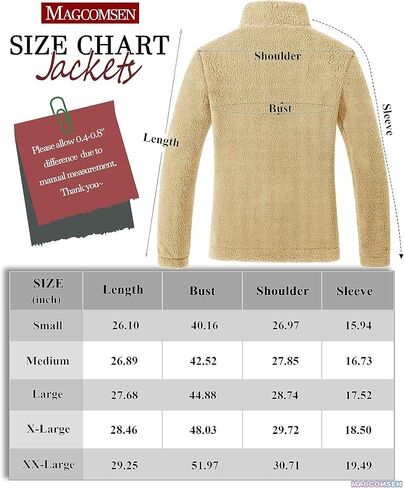 جاكيت شيربا للسيدات من MAGCOMSEN معطف تيدي غامض بسحاب كامل مع جيوب مبطن بالصوف ملابس غير رسمية للشتاء الدافئ in Kuwait