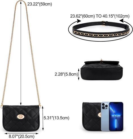 UTO Fanny Pack for Women Convertible Waist Belt Bag Fashion Travel Crossbody Shoulder Purse in Saudi Arabia