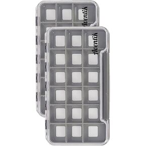 2PACK-Aventik Waterproof Slim Pocket Fly Box Fishing Hook Box Bait Storage Tackle(Small, 8 Magnetic Compartment) in Saudi Arabia