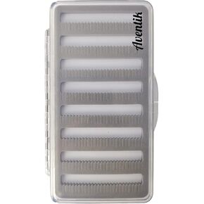 Aventik Fly Fishing Boxes Super Slim Transparent Design Magnetic Pad Compartments Tackle Foam Boxes 7.3X3.8X0.5inch in Kuwait