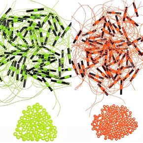 AGOOL Bobber Stops for Fishing Floats, 100Pcs Slip Bobber Stop Knots with Plastic Beads Bobber Stoppers for Fishing Line or Fishing Leader Saltwater Freshwater Fishing Tackle in Kuwait