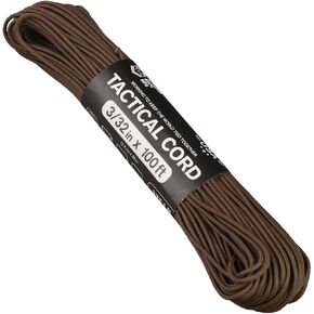 Atwood Rope MFG 275 Tactical Paracord 100 Feet 4-Strand Core Nylon Parachute Cord Outside Survival Gear Made in USA | Lanyards, Bracelets, Handle Wraps, Keychain (Black) in Kuwait