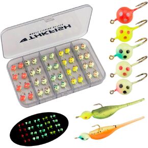THKFISH Ice Fishing Jigs Ice Fishing Lures Ice Fishing Gear Ice Small Fishing Tackle Kit Crappie Panfish Jigs in Kuwait