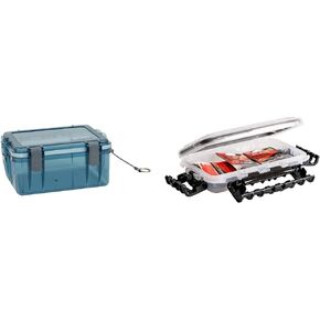 Outdoor Products - Watertight Box (Dress Blues, Large) & - Watertight Box (Shocking Orange, Large)