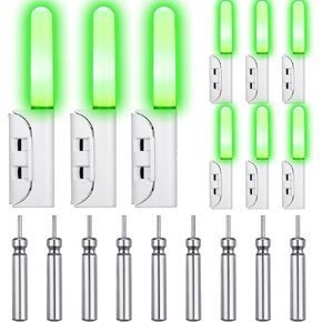 Retisee 9 Pcs 2.5 Inch Fishing Glow Sticks LED Fishing Pole Light Night Fish Strike Alert Glow Stick Bite Alarm Night Fish Rod Waterproof Luminous Rod in Kuwait