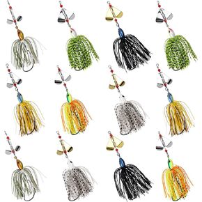 Fishing Buzzbait Lures Bass Spinnerbait Kit Buzz Bait Multicolor Swimbait Metal Jig Lure for Bass Pike Trout Fishing in Saudi Arabia