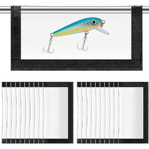 Geosar 20 Pcs Fishing Lure Wraps Covers Clear PVC Lure Covers Fishing Hook Covers Easily See Lure Hook Covers Durable Lure Guard to Keep Children Fishermen Fishing Safe, 7.9'' x 3.9'' in Kuwait