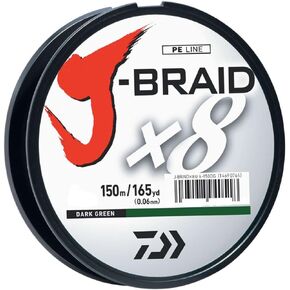 Daiwa J-Braid 150M 8-Strand Woven Round Braid Line