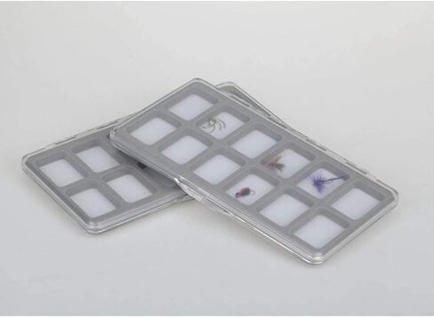 Aventik Fly Fishing Boxes Super Slim Transparent Design Magnetic Pad Compartments Tackle Foam Boxes 7.3X3.8X0.5inch in Saudi Arabia