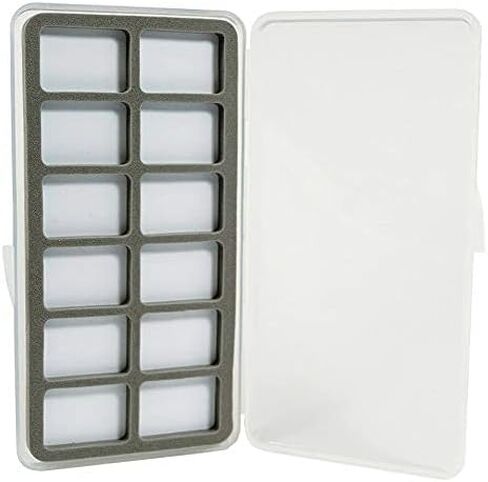 Aventik Fly Fishing Boxes Super Slim Transparent Design Magnetic Pad Compartments Tackle Foam Boxes 7.3X3.8X0.5inch in Saudi Arabia