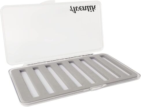 Aventik Fly Fishing Boxes Super Slim Transparent Design Magnetic Pad Compartments Tackle Foam Boxes 7.3X3.8X0.5inch in Kuwait