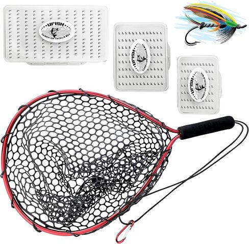 Set of 3 Slim Fly Box Fishing Flies Box Organizer, Clear Fly Flies Tackle Box, Trout Thin Fly Box,Bug box in Kuwait