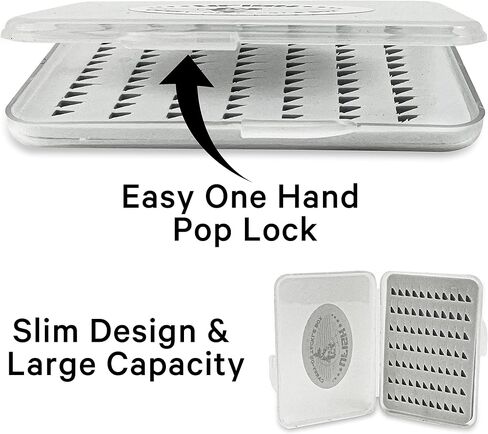 Set of 3 Slim Fly Box Fishing Flies Box Organizer, Clear Fly Flies Tackle Box, Trout Thin Fly Box,Bug box in Kuwait