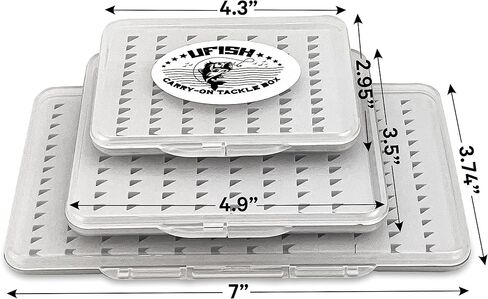 Set of 3 Slim Fly Box Fishing Flies Box Organizer, Clear Fly Flies Tackle Box, Trout Thin Fly Box,Bug box in Kuwait