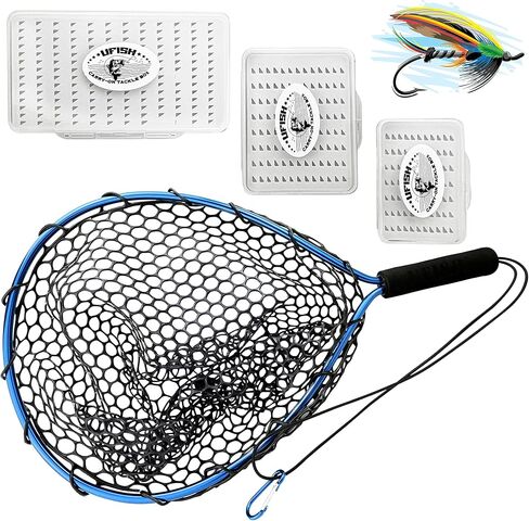 Set of 3 Slim Fly Box Fishing Flies Box Organizer, Clear Fly Flies Tackle Box, Trout Thin Fly Box,Bug box in Kuwait