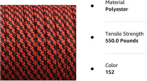 1pcs 100ft 550 Paracord Parachute Cord Lanyard Mil Spec Type III 7 Strand Core in Kuwait