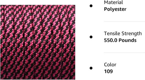 sacoora 1pcs 100ft 550 Paracord Parachute Cord Lanyard Mil Spec Type III 7 Strand Core in Saudi Arabia