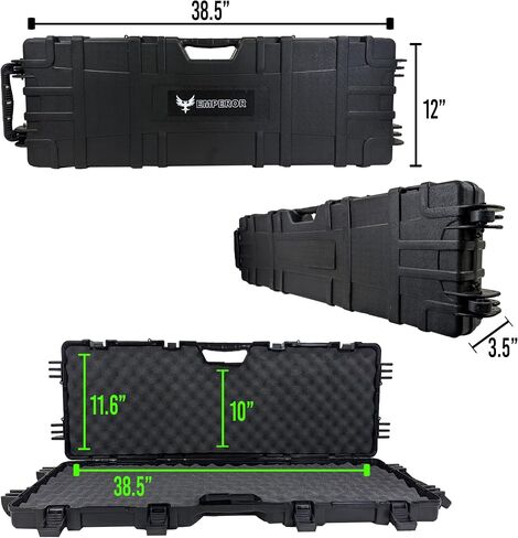 My Holster 38.5" Hard Rifle Gun Case, Long Lockable Storage Box, Plastic Travel Case, Protective Luggage with Foam Insert in Saudi Arabia