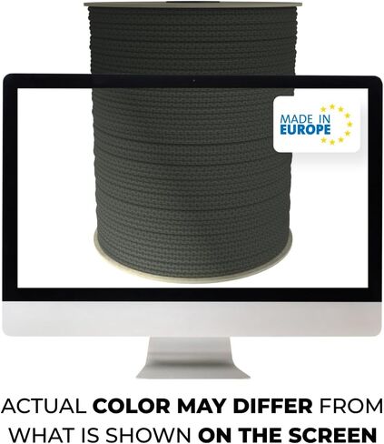 EdcX Paracord 4mm, 25+ Solid Colors (50ft, 100ft, 200ft, 400ft) | Ideal for Crafting, DIY, Camping, Survivial, Outdoor | 100% Nylon Rope 4mm| Tactical Cord 550 Type III (Black, 50ft) in Saudi Arabia