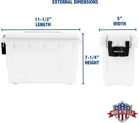 Sheffield 12680 Marine Storage Box, Dry Box Made in USA, Water Resistant Container for Boat and Dock Gear, Small Parts Organizer with Latch, Stackable in Saudi Arabia
