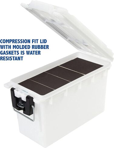 Sheffield 12680 Marine Storage Box, Dry Box Made in USA, Water Resistant Container for Boat and Dock Gear, Small Parts Organizer with Latch, Stackable in Saudi Arabia