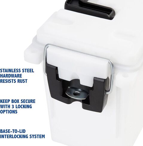 Sheffield 12680 Marine Storage Box, Dry Box Made in USA, Water Resistant Container for Boat and Dock Gear, Small Parts Organizer with Latch, Stackable in Saudi Arabia