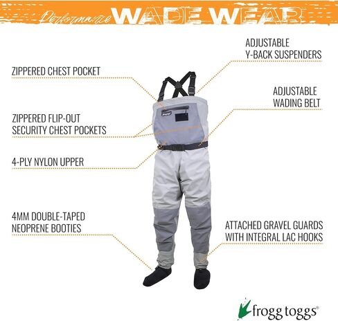 تي آر جي توغز رجالي Hellbender Pro Stockingfoot Fishing Chest Wader in Kuwait