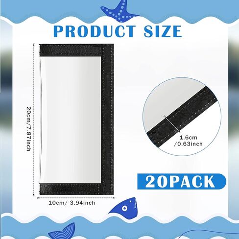 Geosar 20 Pcs Fishing Lure Wraps Covers Clear PVC Lure Covers Fishing Hook Covers Easily See Lure Hook Covers Durable Lure Guard to Keep Children Fishermen Fishing Safe, 7.9'' x 3.9'' in Saudi Arabia
