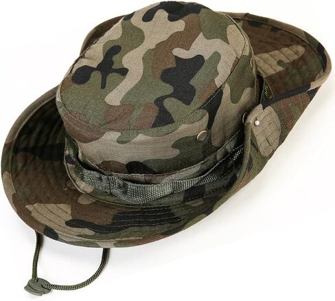 Wide Brim Boonie Hat, Men & Women Top Camo Bucket Hats for Safari Military Beach in Saudi Arabia