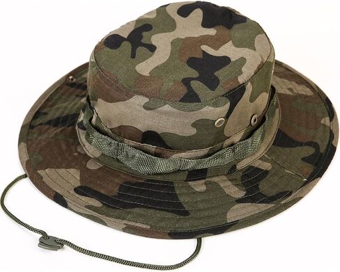 Wide Brim Boonie Hat, Men & Women Top Camo Bucket Hats for Safari Military Beach in Saudi Arabia