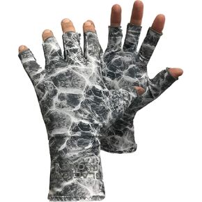 Glacier Glove Abaco Bay Fingerless UPF50+ Fishing Sun Gloves for Men and Women - Ideal for Outdoors, Kayaking, Hiking, Rowing, Driving, Boating, Canoeing