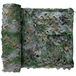 LOOGU Custom Woodland Camo Netting Camping Military Hunting Camouflage Net 6.5 x 10ft, 6.5 x 26ft, 10 x 10ft, 10 x 13ft, 10 x 16.5ft, 13 x 16.5ft, 16.5 x 20ft, 20 x 20ft