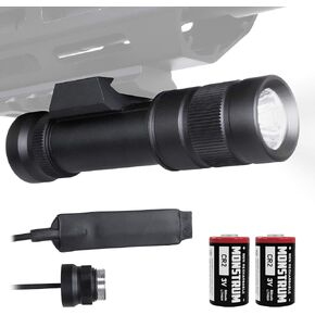 مصباح يدوي Monstrum F200 200 لومن مع مفتاح ضغط عن بعد وحامل سكة Picatinny | للبنادق والبنادق in Kuwait