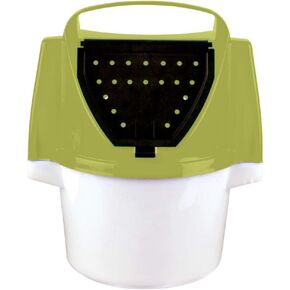 Flambeau Outdoors 6063BC Trolling 6 Quart Bait Bucket, Tie-Off Fishing Storage, Lime Green/White