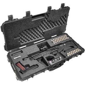 حقيبة Case Club تناسب Kel-Tec KSG والتصنيع القياسي DP-12 في علبة بندقية مقاومة للماء مقطوعة مسبقًا مع صندوق ملحقات وهلام السيليكا للمساعدة في منع صدأ البندقية (الجيل 2)